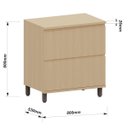 Ver imagem 3 de Balcão para Cozinha 80 cm 1 Porta 1 Gaveta Aurora Carvalho