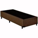 Ver imagem 1 de Base Box Solteirão King Suede Marrom 203x96x40xm