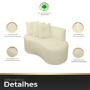 Ver imagem 2 de Sofá Curvo 2 Lugares Feijão Forma Orgânica Bouclé