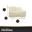 Ver imagem 6 de Sofá Curvo 2 Lugares Feijão Forma Orgânica Bouclé