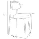Ver imagem 3 de Kit 04 Cadeiras Estofada para Sala de Jantar Astrid Branco C01 Linho Palha Courino Café - Lyam