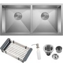 Ver imagem 1 de Cuba Dupla Inox 304 Quadrada Gourmet Plana Cozinha 880x400 com Acessórios EuroCubas SQ900