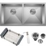 Cuba Dupla Inox 304 Quadrada Gourmet Plana Cozinha 880x400 com Acessórios EuroCubas SQ900 - 1