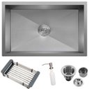 Ver imagem 1 de Cuba Inox 304 Quadrada Gourmet Plana Cozinha 700x400 com Acessórios EuroCubas SQ700