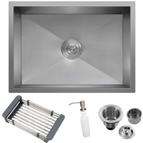 Cuba Inox 304 Quadrada Gourmet Plana Cozinha 600x400 com Acessórios EuroCubas SQ600