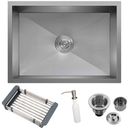 Ver imagem 1 de Cuba Inox 304 Quadrada Gourmet Plana Cozinha 600x400 com Acessórios EuroCubas SQ600