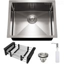 Ver imagem 1 de Cuba Inox 304 Quadrada Gourmet Plana Cozinha 500x400 com Acessórios Eurocubas Sq500