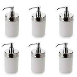 Conjunto 6 Dispenser Sabonete Líquido Acquaset Lavabo Top:Branco - 1