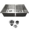 Cuba Dupla Inox 304 Quadrada Gourmet Plana Cozinha 780x450 com Válvula EuroCubas SQ804 - 1