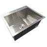Cuba Inox 304 Quadrada Gourmet Plana Cozinha 600x450 com Válvula EuroCubas SQ604 - 3