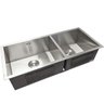 Cuba Dupla Inox 304 Quadrada Gourmet Plana Cozinha 880x400 Assimétrica com Válvula EuroCubas SQ902 - 4