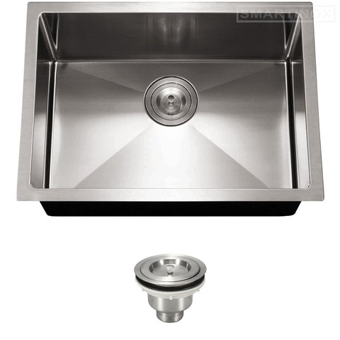 Cuba Inox 304 Quadrada Gourmet Plana Cozinha 600x400 com Válvula Eurocubas Sq600