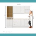 Ver imagem 7 de Armário de Cozinha Completa C Balcão Milla Muse Carraro Branco