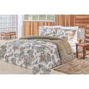 Ver imagem 1 de Coberdrom Edredom Dupla Face Estampado Cobertor Manta Felpuda Cama Casal Queen Avelã