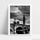 Ver imagem 1 de Quadro Decorativo Monumento Londres - Branco - 30x40cm