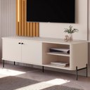 Ver imagem 1 de Rack para Tv 58 Polegadas Olaf Off White Preto