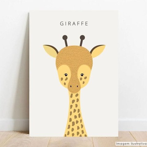 Placa Decorativa Escandinavo Giraffe - 40x60cm