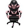 Cadeira Gamer Escritório Ergonômica Viva Game Duo Relax Rosa com Preto Couro Sintético - 1