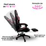 Cadeira Gamer Escritório Ergonômica Viva Game Duo Relax Rosa com Preto Couro Sintético - 7