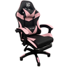 Cadeira Gamer Escritório Ergonômica Viva Game Duo Relax Rosa com Preto Couro Sintético - 11