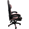 Cadeira Gamer Escritório Ergonômica Viva Game Duo Relax Rosa com Preto Couro Sintético - 2