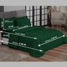 Edredom Queen Verde Musgo + Jogo de Lençol 06 peças Aconchego Dupla Face Casa Dona - 4
