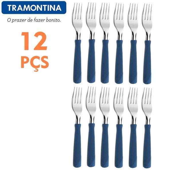 Conjunto De Garfos Para Sobremesa Aço Inox 3 Pç Tramontina Inox :  : Cozinha