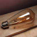 Ver imagem 5 de Kit 3 Lâmpada Filamento Led Retrô Decoração Vintage 4w Quente St64 Soquete Bocal E27