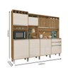 Cozinha Smart 8 Portas Ripado Sofisticado Compacto Mdf:cinza - 3