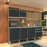 Cozinha Smart 8 Portas Ripado Sofisticado Compacto Mdf:cinza - 5