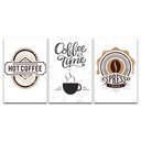 Ver imagem 1 de Kit Placas Quadros Decorativos 3 Peças 20x30 Hora do Café