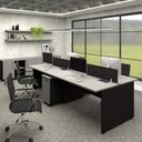 Ver imagem 3 de Plataforma 2,70m C/ Divisória 4 Pessoas e 2 Gav. Cs Pre F5 Cor:cinza Sagrado com Preto