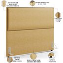 Ver imagem 4 de Cabeceira Box Casal com Tachas 160 Cm Vicenza L02 Couríssimo Casco Fendi - Lyam Decor