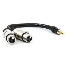 Cabo P2 Estereo para 2 Xlr Femea - 1 Metro - 1
