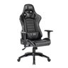 Cadeira de Escritório Gamer 7087H Ergonômica Preta e Grafite Couro Sintético Stuhl - 2