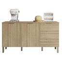 Ver imagem 1 de Balcão Gabinete para Pia com Tampo 160cm Charm K02 Freijó - Mpozenato