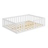 Cama Montessoriana Casal Nemargi Madeira Maciça com Grade Branco - 2