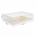 Ver imagem 3 de Cama Montessoriana Casal Nemargi Madeira Maciça com Grade Branco