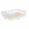Cama Montessoriana Casal Nemargi Madeira Maciça com Grade Branco - 3
