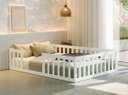 Ver imagem 1 de Cama Montessoriana Casal Nemargi Madeira Maciça com Grade Branco