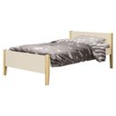 Ver imagem 1 de Cama Solteiro Simba Areia Acetinado com Pés Natural – Reller