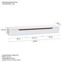 Ver imagem 5 de Rack Suspenso Slim Curvo 160cm para Tv até 55” Moderno Luxo Mdp/mdf com Portas Basculantes Branco Ce