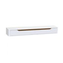 Ver imagem 2 de Rack Suspenso Slim Curvo 160cm para Tv até 55” Moderno Luxo Mdp/mdf com Portas Basculantes Branco Ce