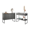 Ver imagem 1 de Conjunto de Buffet e Aparador Toscana Industrial Preto