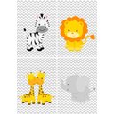 Ver imagem 4 de Kit Três Quadros Safari Leão, Girafa, Zebra e Elfante (Seja Forte e Corajoso)