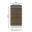Ver imagem 4 de Balcão Acordes Glamy 100% MDF 40cm 1 Porta Rustic Madesa