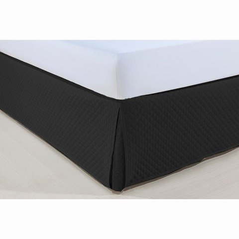 Saia para Cama Box - Atenas - Solteiro - Preto - Niazitex