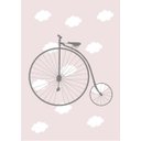 Ver imagem 2 de Kit Três Quadros Balão, Nuvens, Bicicleta e Nome Rosa