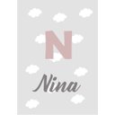 Ver imagem 3 de Kit Três Quadros Balão, Nuvens, Bicicleta e Nome Rosa