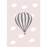 Kit Três Quadros Balão, Nuvens, Bicicleta e Nome Rosa - 4